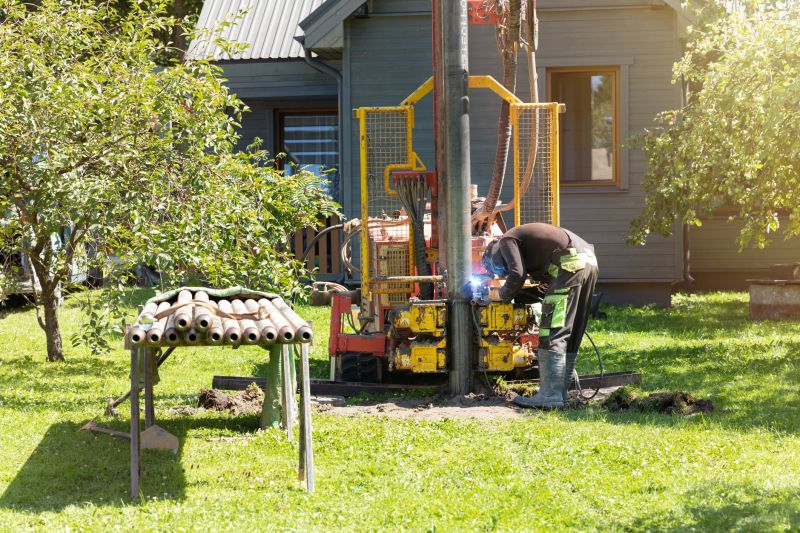 Water extraction equipment in use